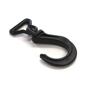 Koukku, musta, 5kpl/pss