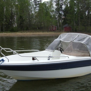 Yamarin 4730/47TC -92-> per?kuomu+ tuulisuoja / ei kaaria, vaaleanharmaa